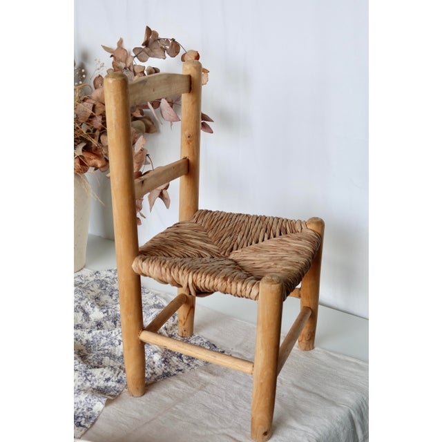 1950s Vintage Children's Chair in Mulched Wood, 1950s For Sale - Image 5 of 7