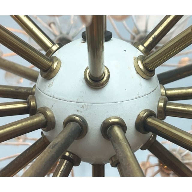 Mid-Century Modern Austrian Double Snowflake Light Installation in Glass and Metal by Emil Stejnar for Rupert Nikoll, Vienna, Austria, 1950s For Sale - Image 18 of 18