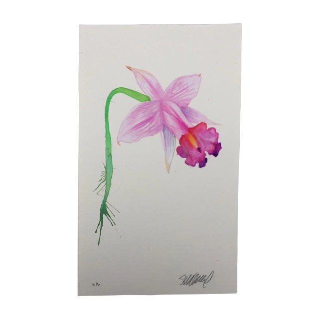"Daffodil Kiss" Original Watercolor Painting For Sale