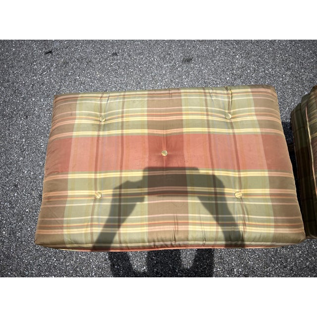 Wood 1970s Tomlinson Carved Pine X-Frame Stools Sold Separately For Sale - Image 7 of 11