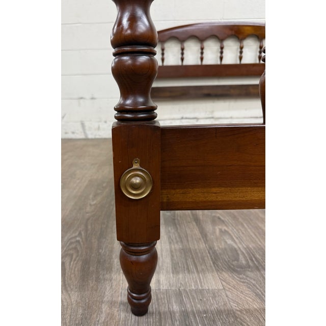 Vintage Full Size Colonial Revival Spindle Bed For Sale - Image 4 of 16