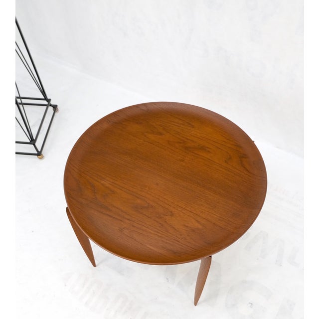 Fritz Hansen Danish Mid-Century Modern Folding Coffee Table Stand Tray Top For Sale - Image 9 of 12
