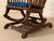 Blue 1870s Antique Attributed to George Hunzinger Barley Twist Mahogany Needlepoint Rocking Chair For Sale - Image 8 of 10