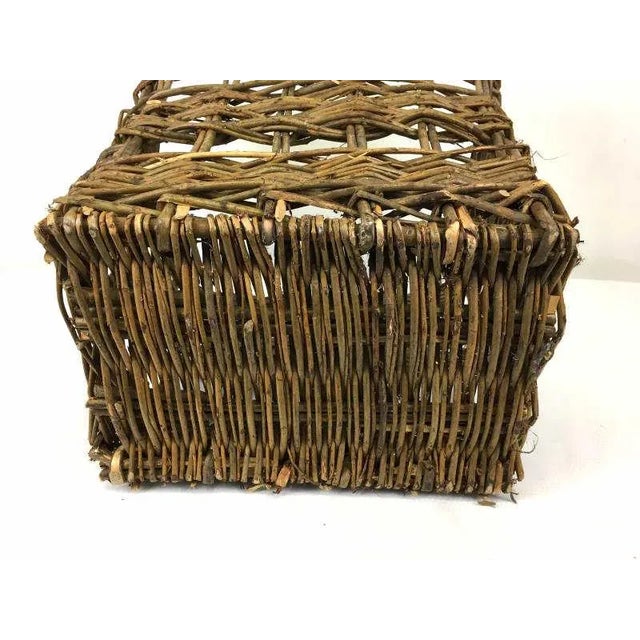 1960s 1960s Handwoven Willow Basket by John Shanahan & Sons For Sale - Image 5 of 7