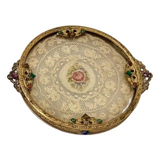 1900s Apollo Jeweled Vanity Box For Sale