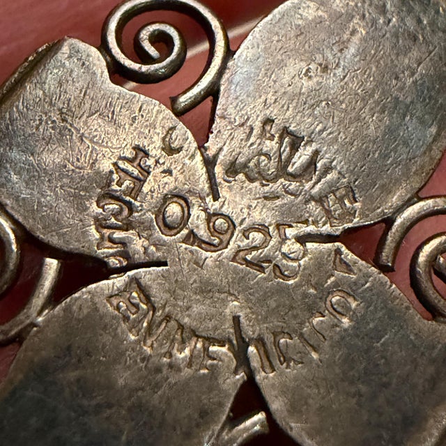 Metal Matilde Poulat Matl Mexican Silver and Turquoise Cross Pendant For Sale - Image 7 of 15