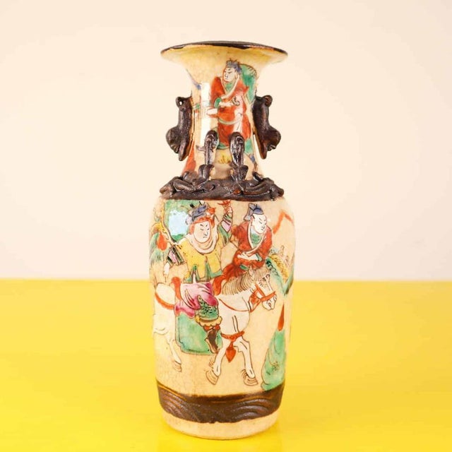 Ceramic Ancient Oriental Ceramic Vase For Sale - Image 7 of 11