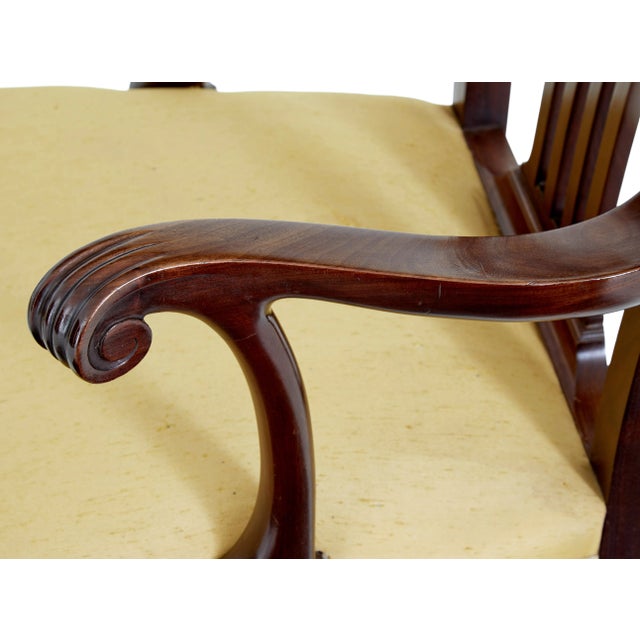 Set of 19th Century Chippendale Design Mahogany Armchairs, 1890 For Sale - Image 9 of 10