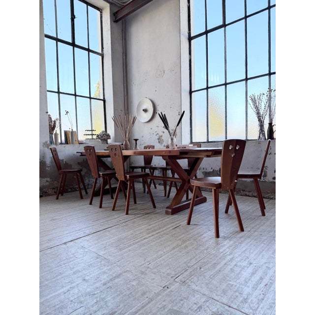 1950s Table and Chairs Set by Malmvall, 1950s, Set of 9 For Sale - Image 5 of 18