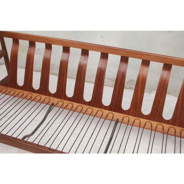 Vintage Sofa with Leather Cushion Cognac, 1965 For Sale - Image 14 of 17