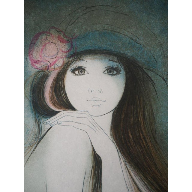 Modern Bernard Charoy, Sophie au ruban, Lithograph For Sale - Image 3 of 7