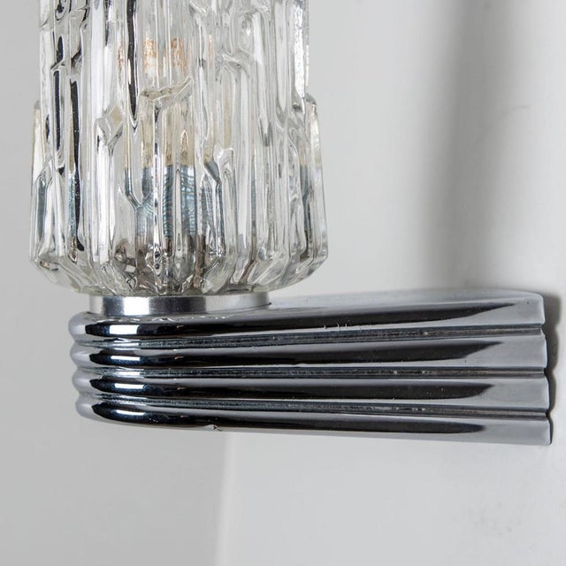 Vintage Chrome and Clear Glass Sconce, 1960 For Sale - Image 13 of 18