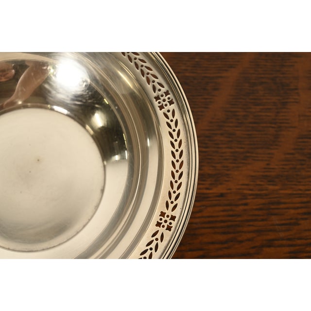 Tiffany & Co. Antique Sterling Silver Pierced Rim Bowl For Sale - Image 9 of 14