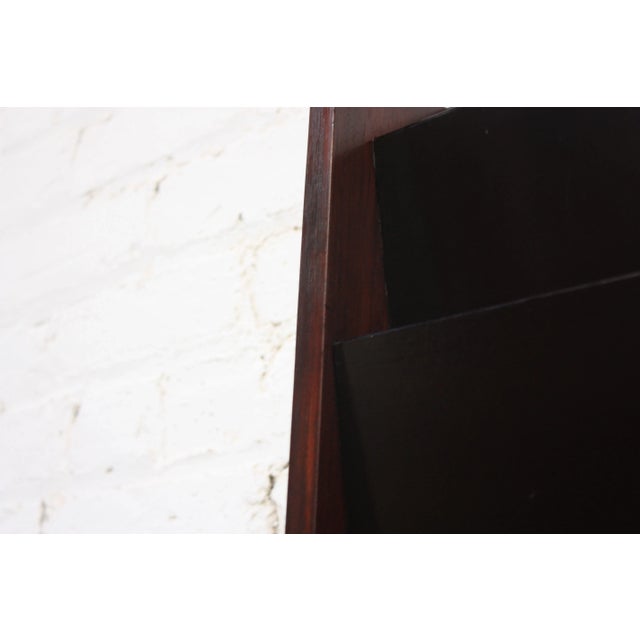 Peter Pepper Products Large Peter Pepper Wall-Mounted Magazine Holder in Rosewood For Sale - Image 4 of 13