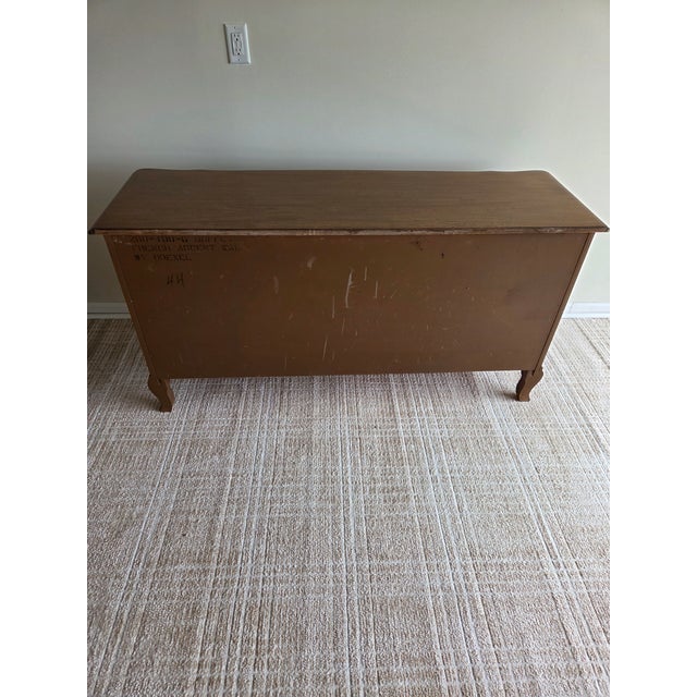 Brown Vintage Drexel French Provincial Style Walnut Sideboard, Mid-20th Century For Sale - Image 8 of 10