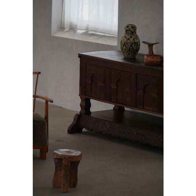 Danish Baroque Oak Sideboard with Carved Details, 1700s-1750s For Sale - Image 16 of 17