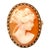 Vintage 10k Yellow Gold & Carved Shell Cameo Ring For Sale