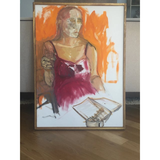 Contemporary Abstract Figurative Portrait Oil Painting, Framed For Sale - Image 11 of 11