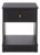 Shafa Side Table in Black / Brass For Sale