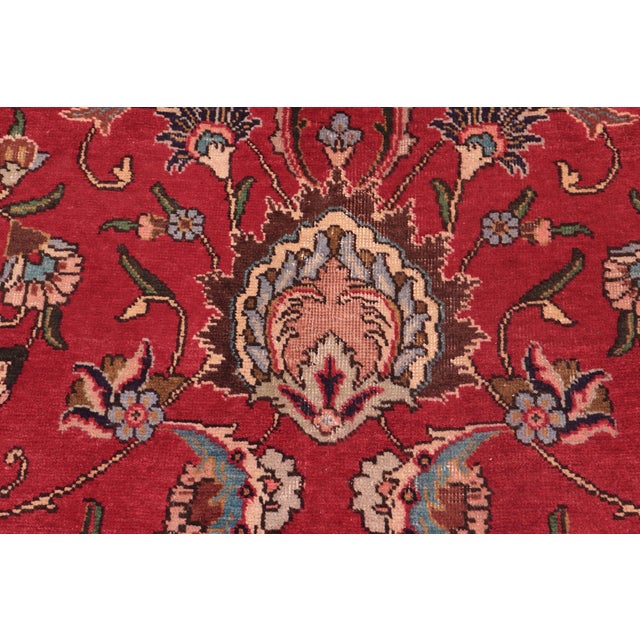 Red Hand-Knotted Wool Area Rug 9.7x12.9 For Sale - Image 8 of 8