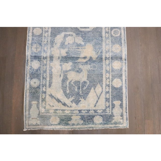 Textile Early 20th Century Soft Blue Chinese Pictorial Rug rug no.j4767 For Sale - Image 7 of 7