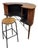 Vintage Slatted Cocktail Bar & Stools, 1960s, Set of 3 For Sale