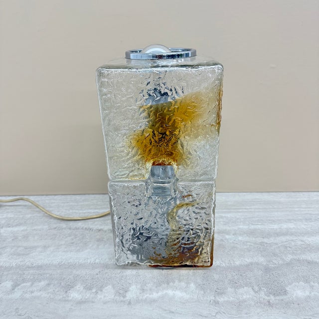Orange Murano Glass Table Lamp by Toni Zuccheri for Mazzega, 1970s For Sale - Image 8 of 17