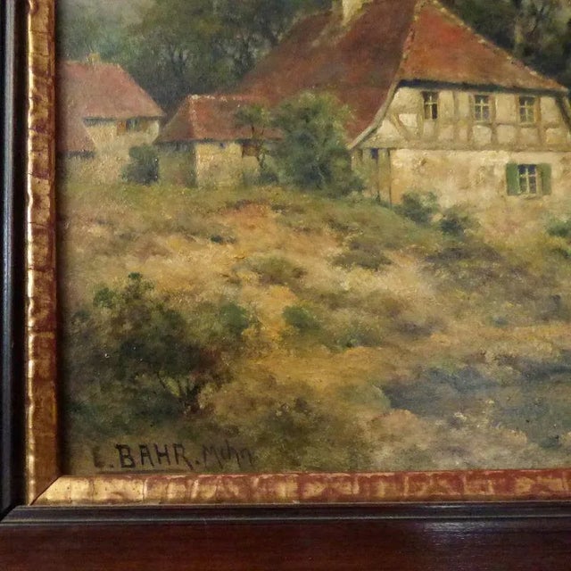 E. Bahr, Painting, Oil on Wood, Framed For Sale - Image 3 of 4