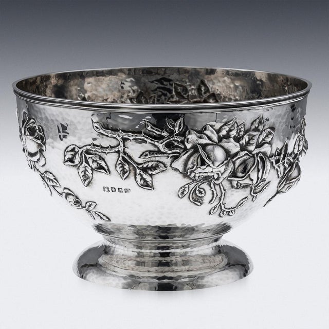 Antique Scottish Silver Rose Bowl, 1909 For Sale - Image 6 of 18