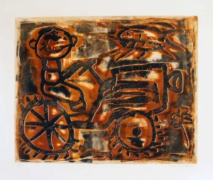 Farmer - Original Lithograph by Renzo Bussotti - 1963 1963