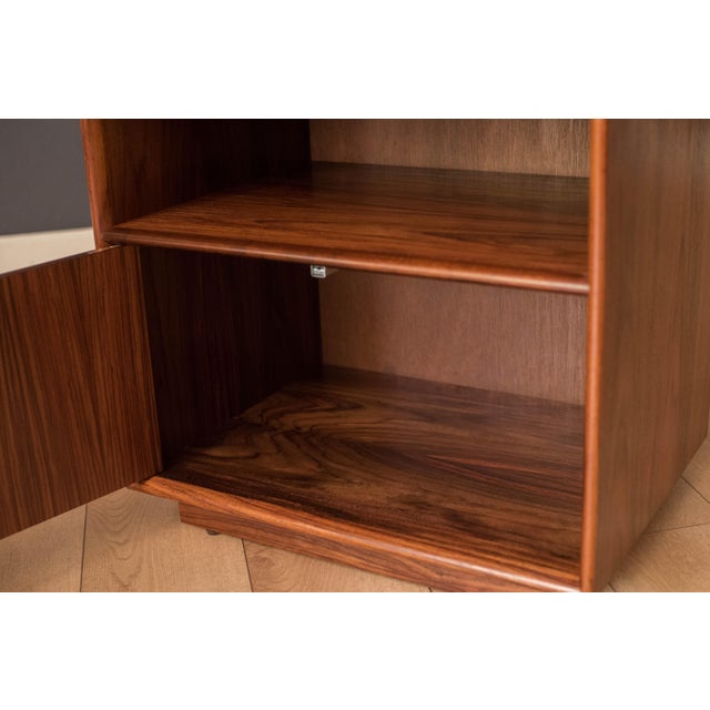 Vintage Pair of Rosewood Danish Modern Bedside Table Nightstands For Sale - Image 9 of 18