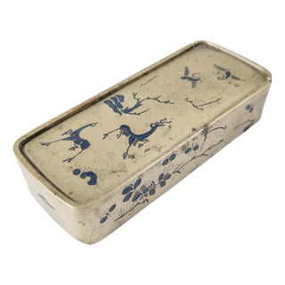 19th Century Chinese Champleve and Paktong Scholar's Writing Box For Sale