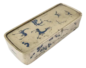 19th Century Chinese Champleve and Paktong Scholar's Writing Box
