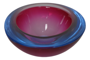 Sommerso Murano Glass Ashtray, Italy, 1960s