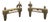 Louis XVI Style Brass Andirons with Fire Pots, Set of 2 For Sale