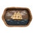 Vintage Nautical Hand Painted Wicker Tray For Sale