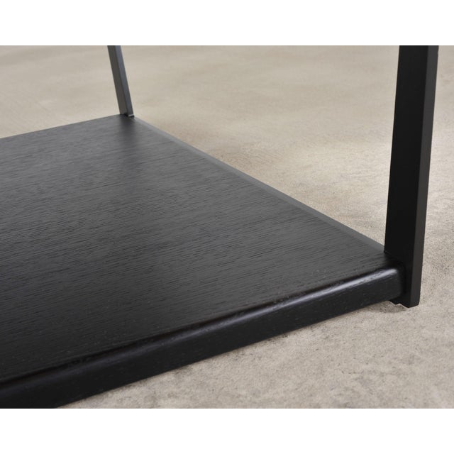 Black Camerich Element Marble and Steel Coffee Cocktail Table 4 Ft For Sale - Image 8 of 18