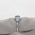 1ct Emerald Cut Aquamarine Ring With Diamond Accents: Solid 14k Gold, 6.5x5.5mm, Size 6.75 For Sale - Image 9 of 10