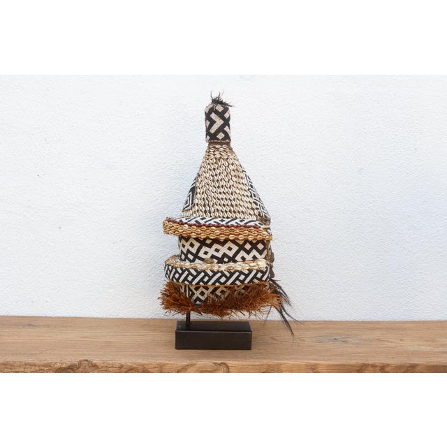 Wood Cowry Shell Kuba Lele African Mask For Sale - Image 7 of 10