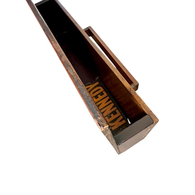 Mid 20th Century Brutalist Style MCM Wood Bookcase Magazine Stand For Sale - Image 9 of 18