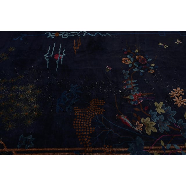 1920s Antique Chinese Art Deco Nichols Hand-Knotted Room Size Wool Rug, Circa 1920s For Sale - Image 5 of 8