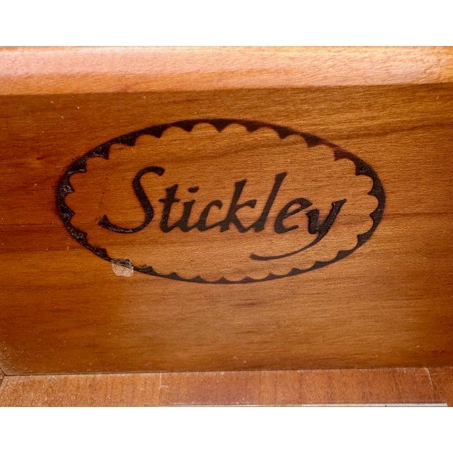 Brown Stickley 18th Century Style Cherry Night Stands For Sale - Image 8 of 9