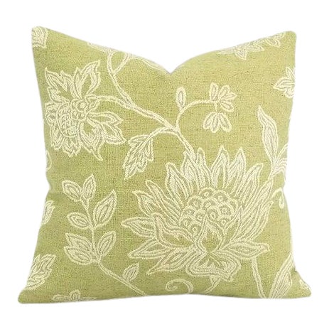 Colefax & Fowler Kenrick in the Color Leaf Pillow Cover For Sale