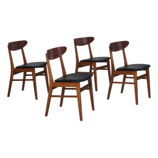 Danish Dining Chairs in Bent Teak Wood from Farstrup Møbler, 1960s, Set of 4 For Sale