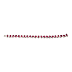 16.39 Ct Natural Ruby & Diamond Bracelet