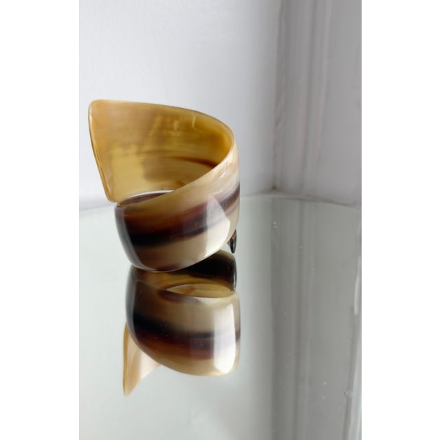 1970s Chunky Horn Cuff Bracelet, Sculptural Open-Ended Design For Sale - Image 12 of 12