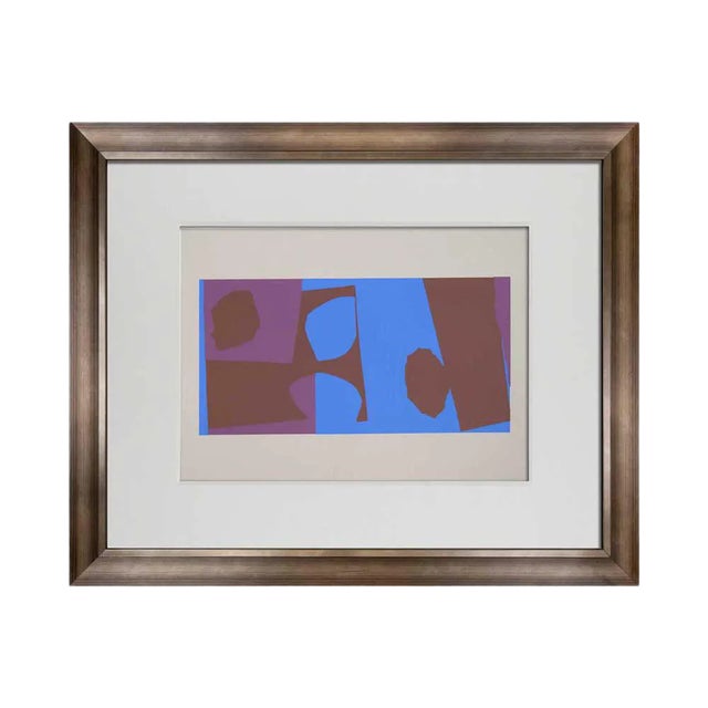 Modern Josef Albers Original Silkscreen 1963 [XVIII-6b] Limited Ed. W/Archival Frame For Sale