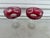 Mid-Century Modern Vintage Cranberry/Raspberry Crystal Coupe Glasses - Pair 2 For Sale - Image 3 of 6