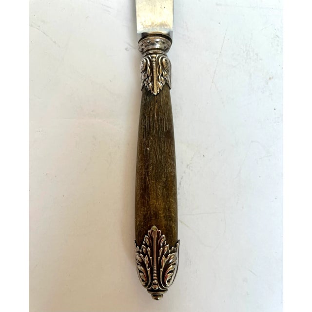 Vintage French Saint Joanis Silver Trimmed Knives - Set of 11 For Sale - Image 4 of 9