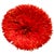 Stunning vibrant red feathered wall hanging. Other colors to choose from. Measures: 30" diameter x 6" deep. Andrianna...